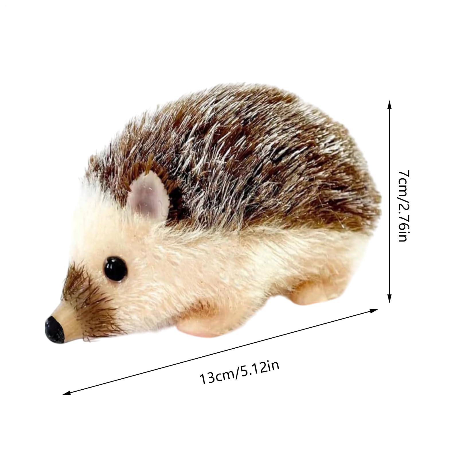Erizo Pequeño Juguete de Erizo de 13 cm | Modelo Animal Con Almohadilla Para Dormir, Muñeca De Silicona Para Decoración Del Hogar Y Juego Infantil