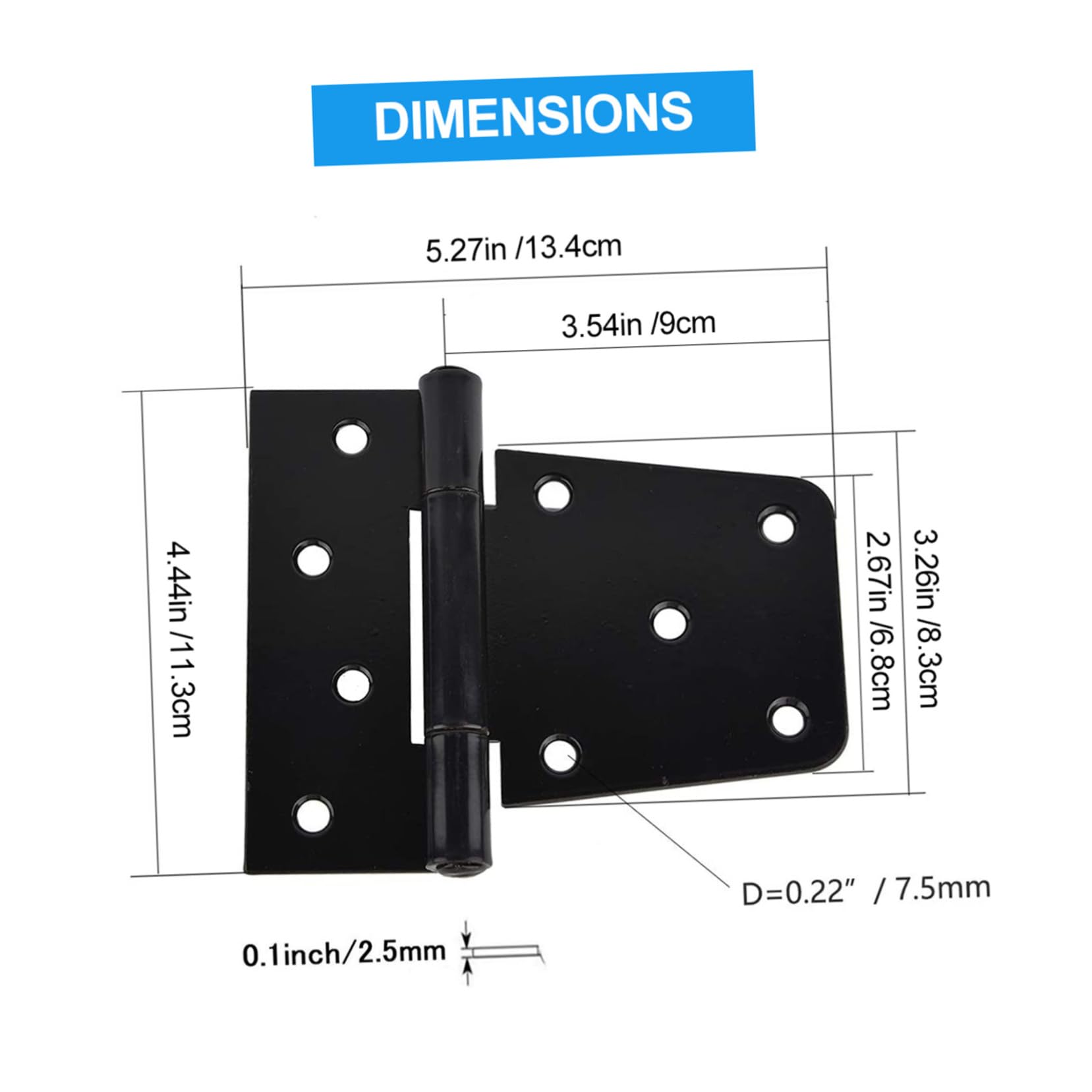 3pezzi Cerniere t Carbonio Cerniere Per Porte Resistenti All Ossidazione in Per Cancelli Facili Da Installare e Smontare
