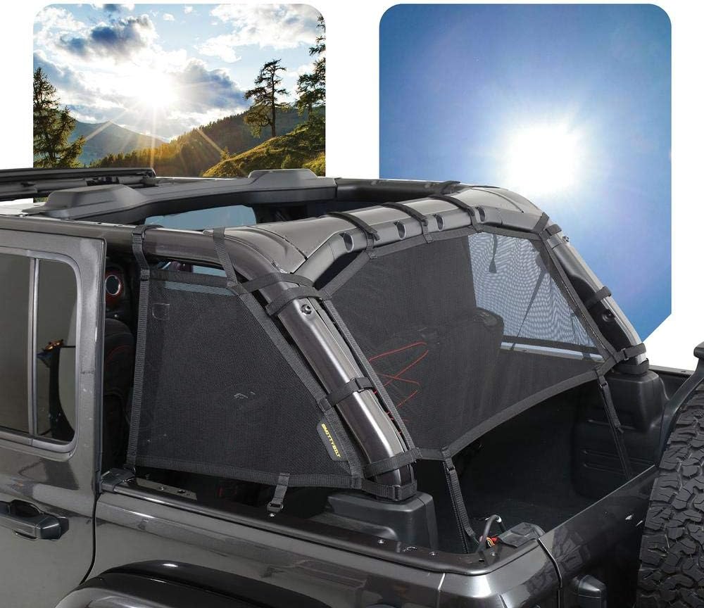 Smittybilt Extended Shade Top Sides/Rear – Mesh (18+ JLU) - SB97501