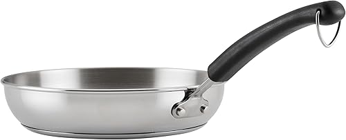 Miniatura 11 de Farberware Brilliance - Juego de ollas y sartenes de acero inoxidable con herramientas de cocina y tapas de vidrio, 10 piezas, apto para