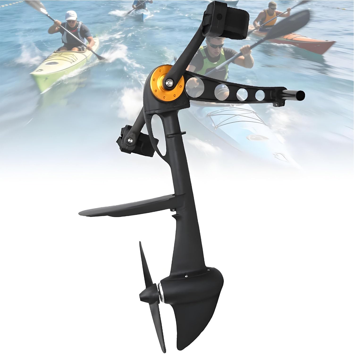 AiODiO Kayak Pedal Drive Motor, Complete Kayak Pedal Drive Kit, Kayak Foot Pedals, All-in-One Foot Pedal Propulsion System, for Inflatable Fishing Boats