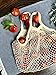 4-Pack Reusable Beeswax Wraps with Produce Bag & 2 Beeswax Bars