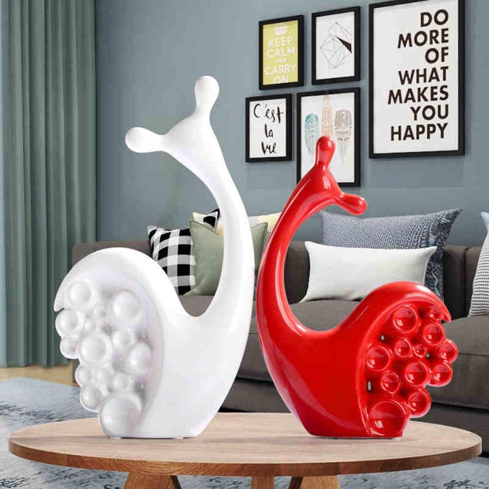 Per la cucina domestica e la sala da pranzo patio esterno, ornamenti artistici artigianali, scultura in ceramica moderna, decorazione per la casa originalità arredamento animale sculture in porcellana