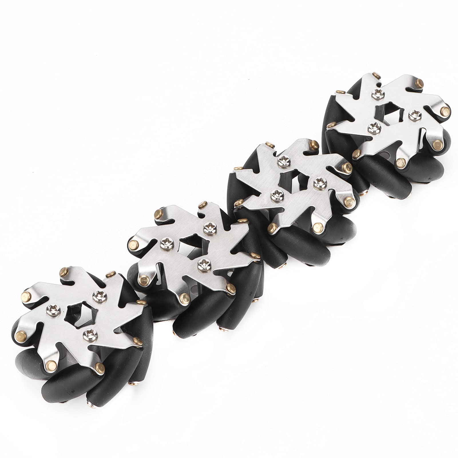VGEBY Ruota Motrice per Auto RC, Ruote Mecanum in Acciaio Resistente da 4 Pezzi da 48 Mm Set Ruote Sinistra e Destra per Auto Robot 14209 Accessori per modellini di