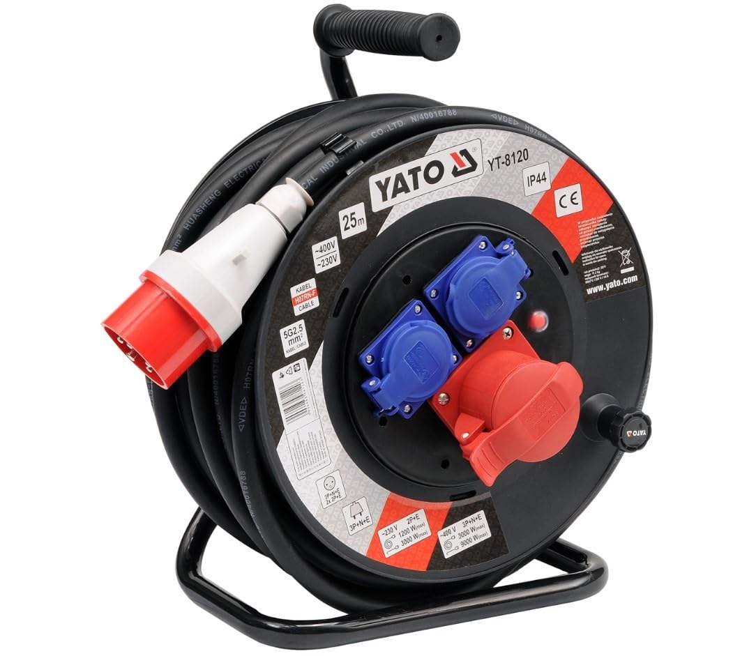 Cable industrial YT-8120 YATO de 25m para conectar herramientas en el taller