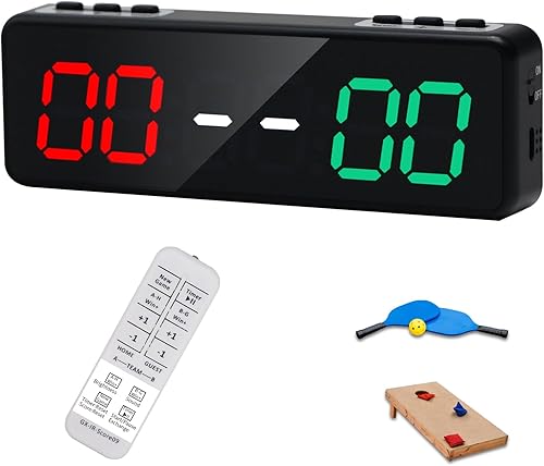 Miniatura 6 de Electronic Scoreboard with Remote,Protable LED Digital Cornhole Score Keeper with Tripod,Score/Timer/Count Up/Countdown/Stopwatch/Gym Mode for