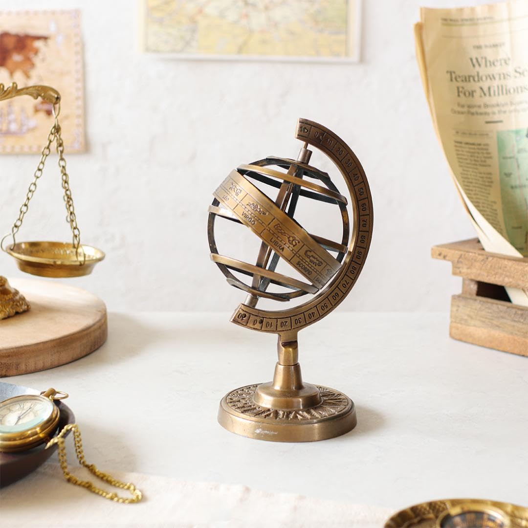 天球儀　アンティーク雑貨 置物　インテリア オブジェ　地動説　天動説　チ。 天球儀 アンティーク雑貨 置物 インテリア オブジェ 地動説