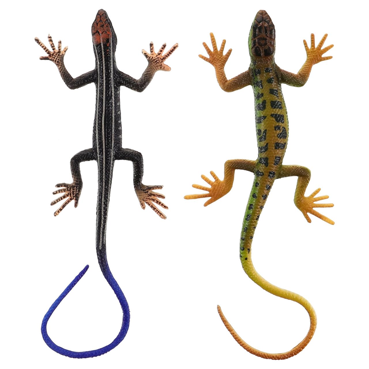 NUOBESTY Realistic Fake Lizard Artificial Model Reptile Plastic Lizard Action Figures Trick Playthings Prank Educational Toys 2Pcs