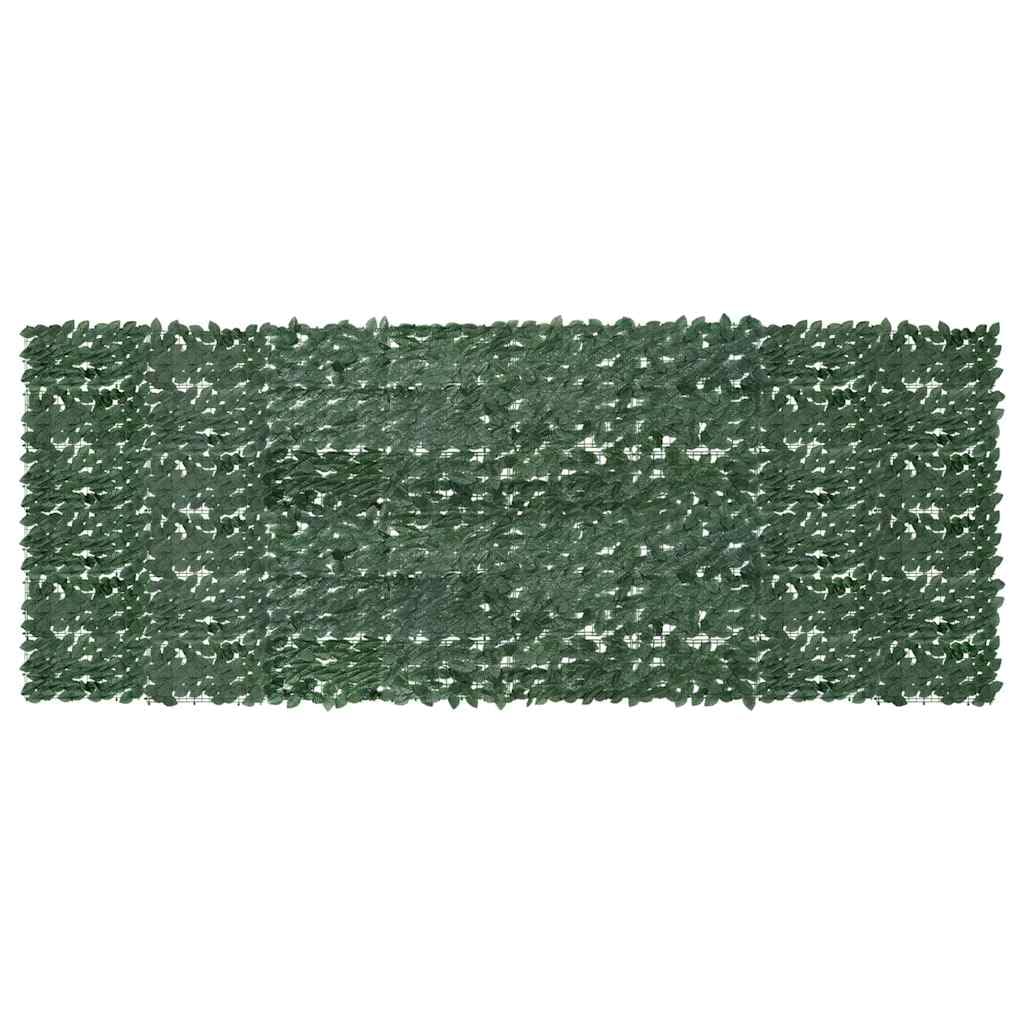 vidaXL Ecran de Balcon avec Feuilles Clôture de Balcon Brise-vent Ecran d'Intimité Ecran de Protection Jardin Terrasse Extérieur Vert Foncé 400x150 cm
