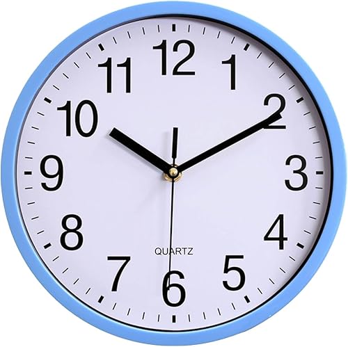 Miniatura 11 de Large Wall Clock, 10 Inch Silent Non-Ticking Quartz Battery Operated Black Wall Clock,Classic Round Living Room Clocks Wall for Kitchen Office Home