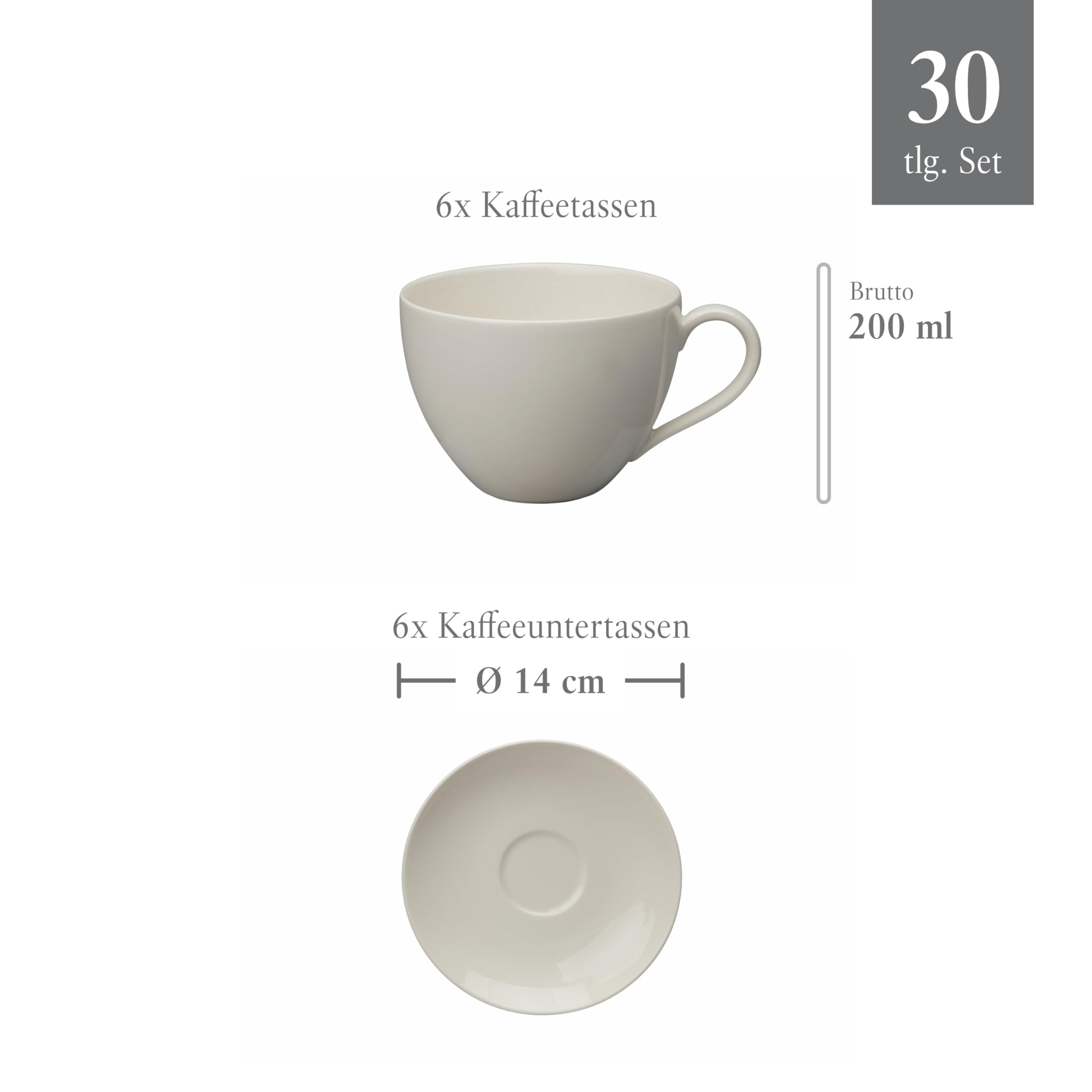 vivo - Villeroy & Boch Group vivo | Villeroy & Boch Group Basic White Kombiset 30-teilig