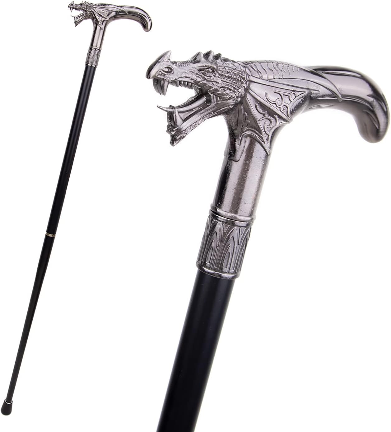 Dinosaur Lizard Walking Cane Fashion Decorative Walking Stick Gentleman Elegant Cosplay Cane Knob Crosier 93cm