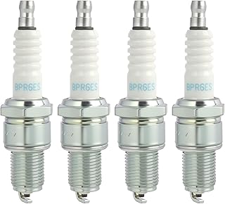 4 PCS Bougie NGK BPR6ES 7822, Bougies D'allumage pour Scooters, Cyclomoteurs et Motos Antiparasitées pour Une Performance Moteur Optimisée et Une Ignition Efficace