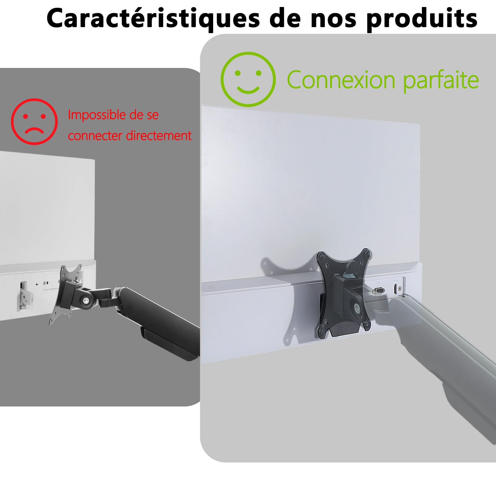 Adaptateur VESA M22f Compatible HP Série M Série 5 Moniteurs