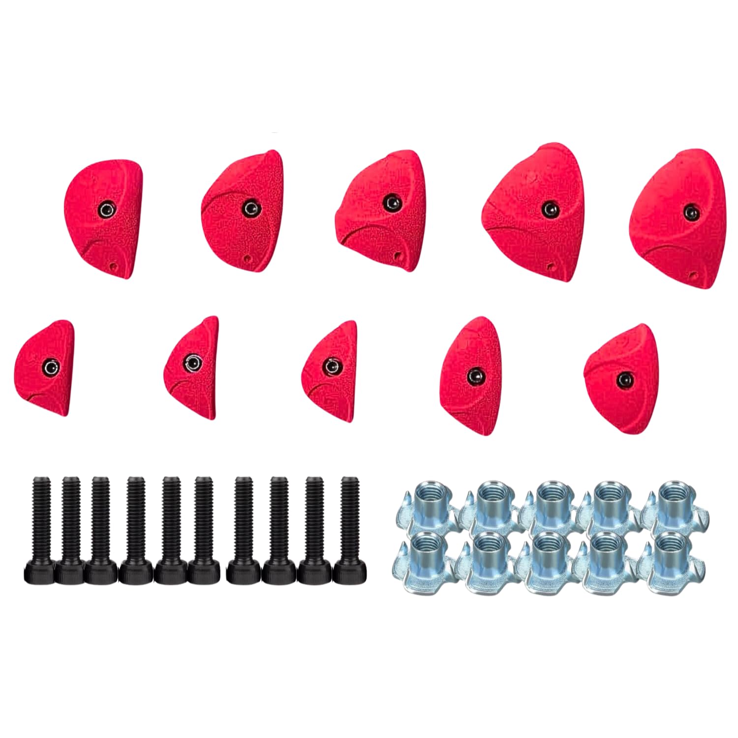 Premium Rock Climbing Holds Crimp (10 Pack) Climbing Holds for Indoor and Outdoor Play Set for Kids, Adult Easy to Install, Wall/Wood Long Lasting Crimp Grips
