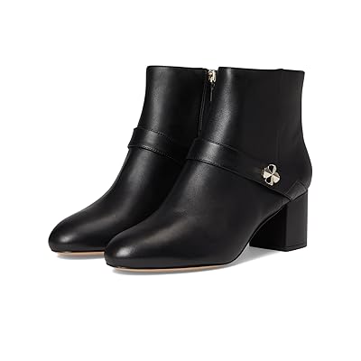 Kate Spade New York Spade Flower Smooth Leather Heeled Ankle Bootie Women