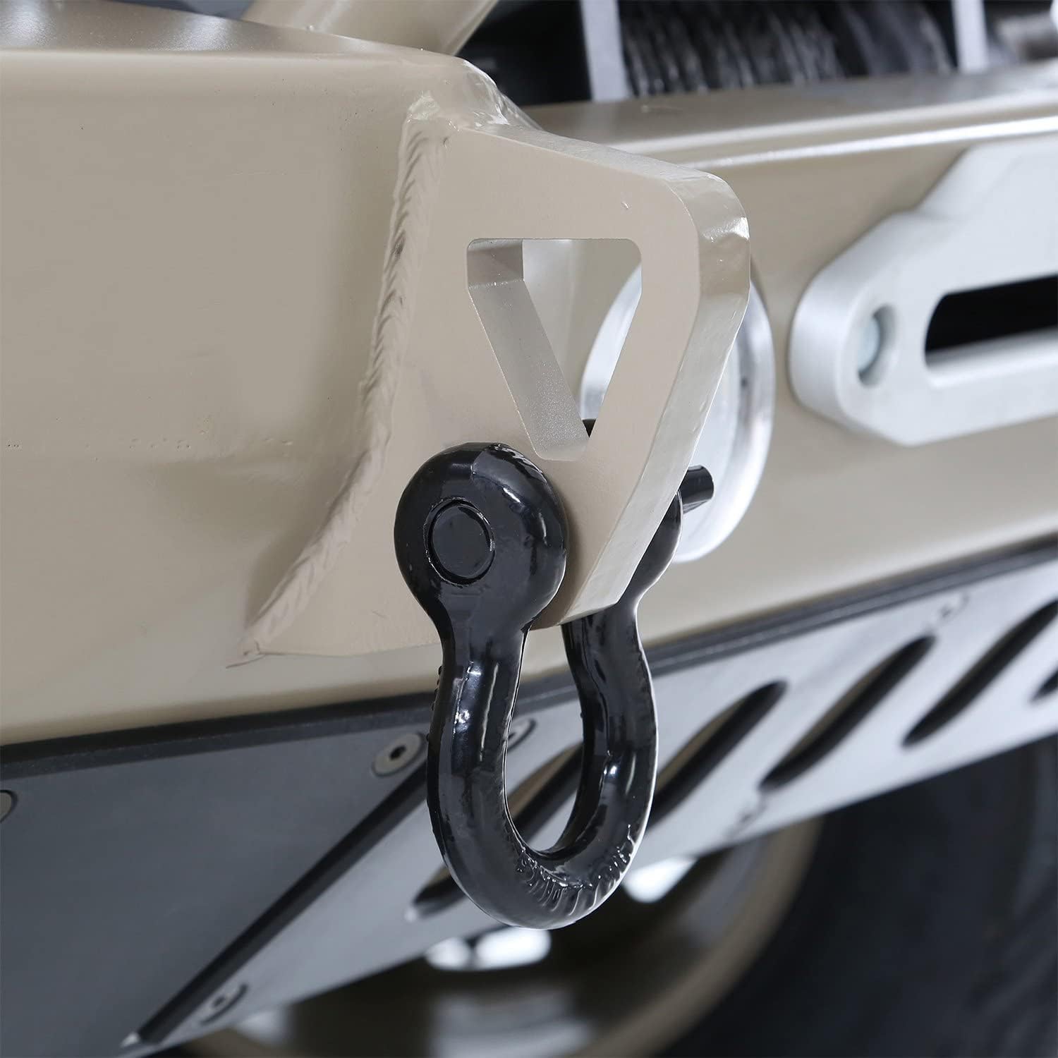 Smittybilt 13047B D-Ring Shackle 3/4" Threaded Pin 4.75 Ton Rating Black