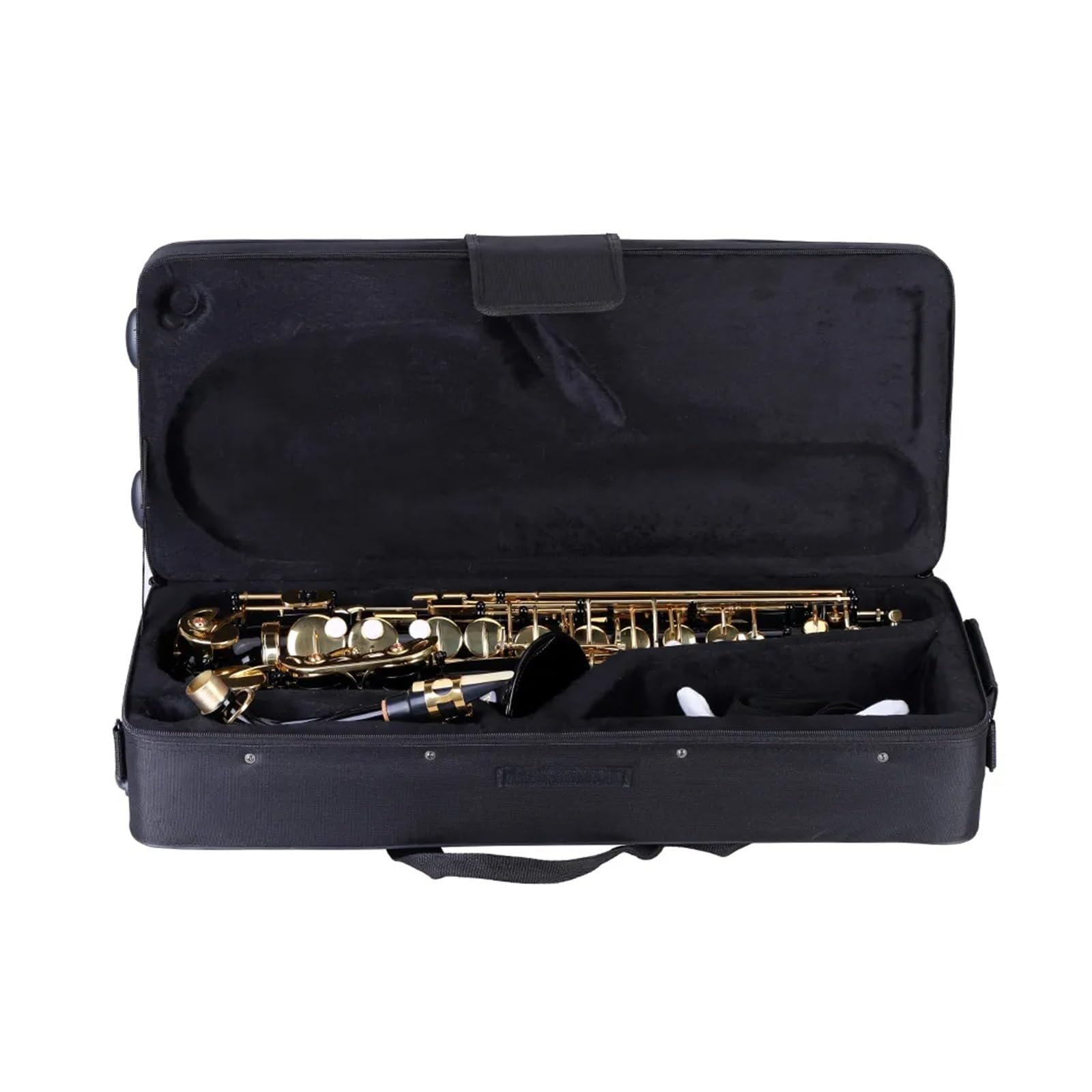Saxofón Saxofón Alto EB, Instrumento De Viento De Madera En Mi Bemol Dorado Lacado con Accesorios