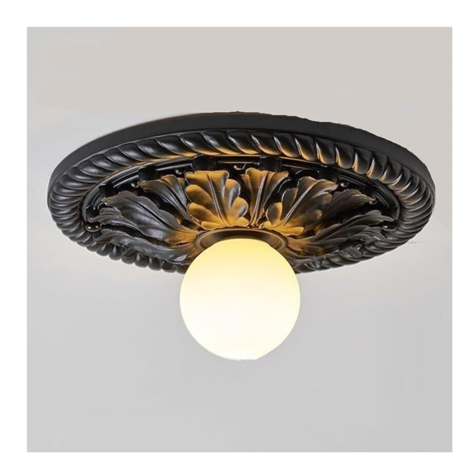 FEITENGDA Farmhouse Flush Mount Fixture with French Retro Tone Ceiling Lamp