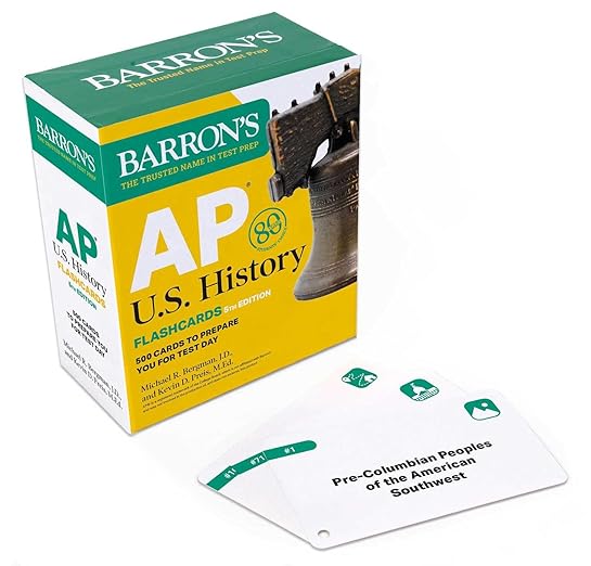 AP U.S. History Flashcards, Fifth Edition: Up-to-Date Review + Sorting Ring for Custom Study (Barron's AP Prep) - Michael R. Bergman J.D.