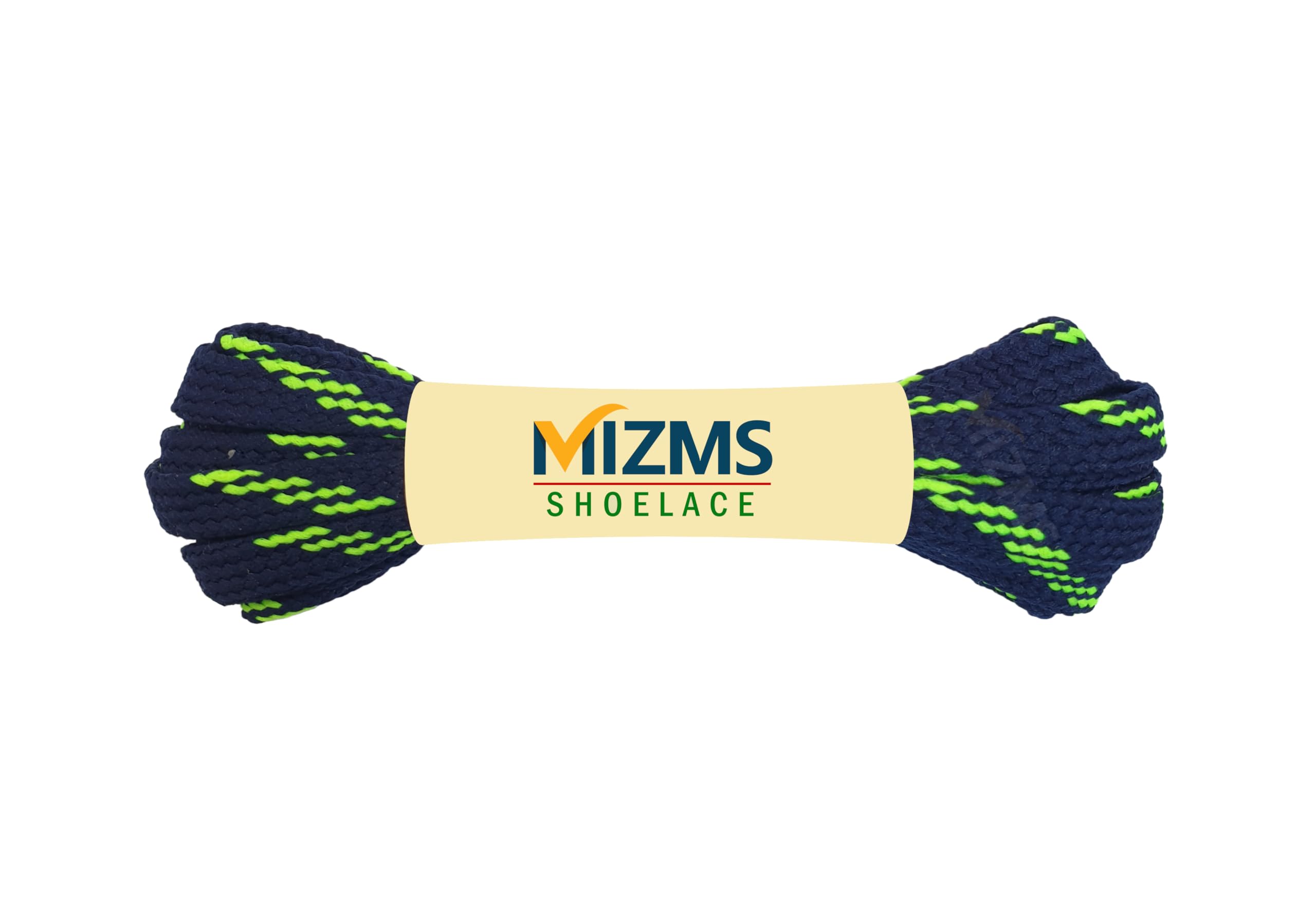 MIZMS Shoelace for Casual & Sneakers (120cm, Flat, Navy Blue with Fluorescent Stripes) (B09LLQT8YX) Amazon Price History, Amazon Price Tracker