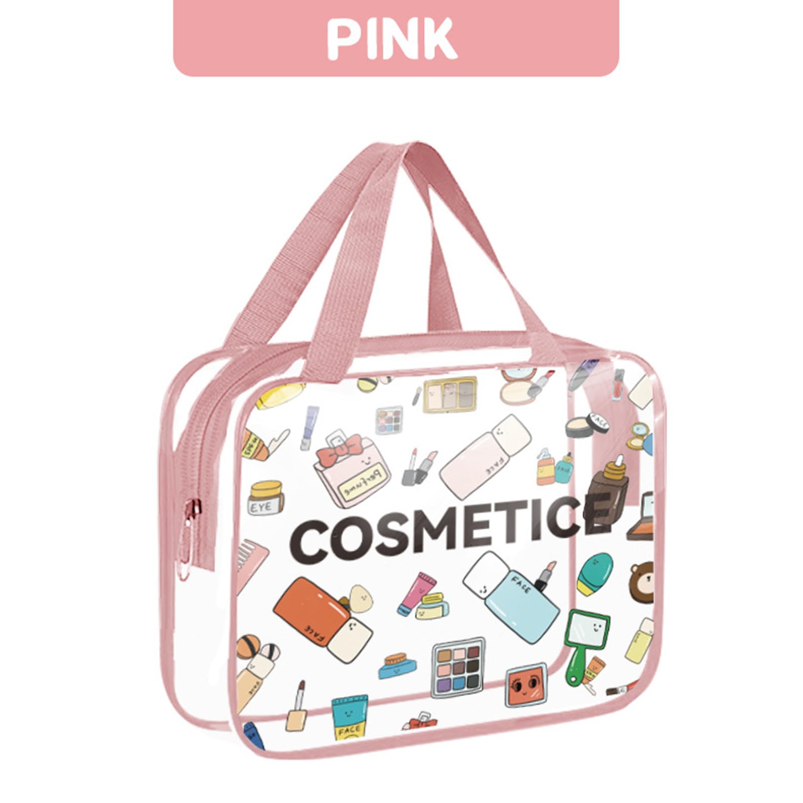 Borsa per il Trucco Trasparente con Cerniera 4 Pezzi Borsellino | Necessaire Da Toeletta Organizzatore Per Donna Per Donne E Ragazze, Per Conservare Prodotti Bellezza In