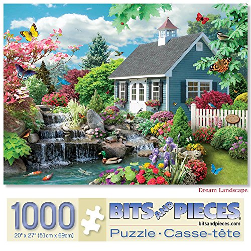 Image of Bits and Pieces - 1000 Piece Jigsaw Puzzle for Adults - Dream Landscape - 1000 pc Spring Scene Jigsaw by Artist Alan Giana