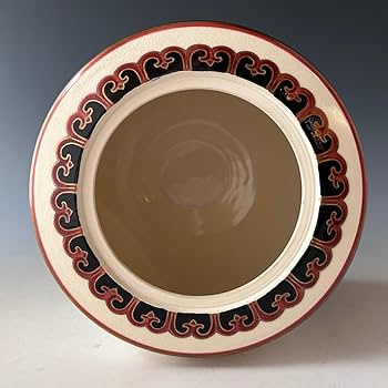 Amazon.co.jp: 茶道具 仁清写 菊水絵 水指 橋本永豊 共箱 色絵