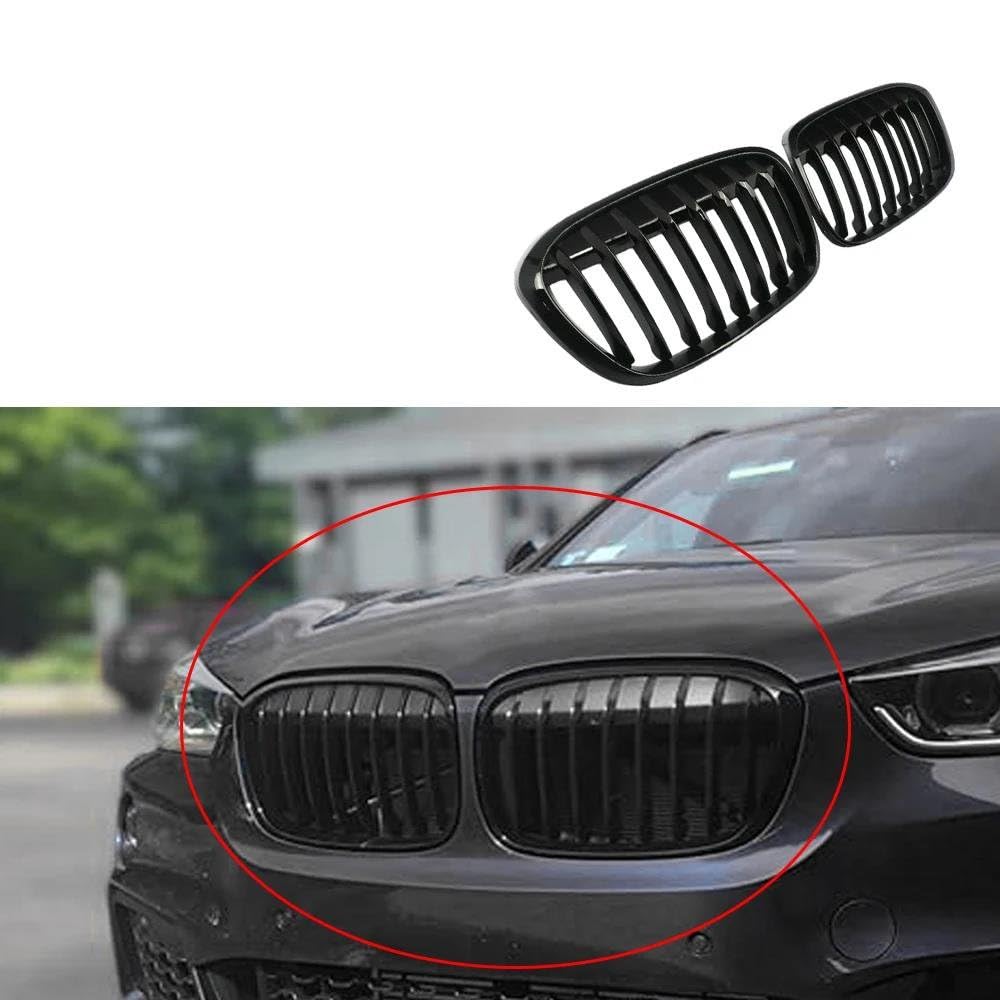 Griglia Anteriore Auto per BMW X1 U11 U12 18d 28i 23d M Sport 2022-2024, Griglia Centrale del Paraurti Anteriore Auto a Nido d'Ape, Griglie per Radiatori Anteriori Auto Accessori