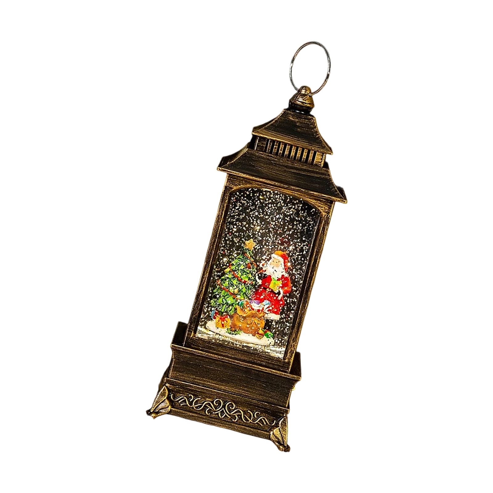Palla di neve natalizia con musica e struttura sicura in PVC, display a batteria, luce notturna, palle di neve natalizie, decorazione da tavolo