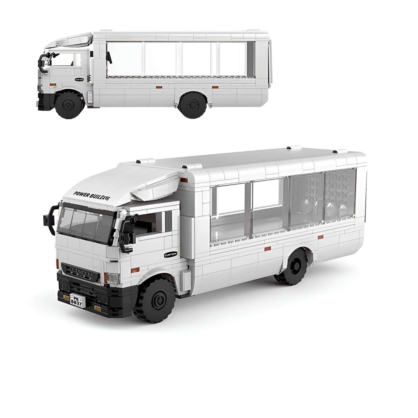 Enclosed Box Truck Building Block Set, 830Pcs Heavy Duty truckModel Toy, Creative Transport Truck Clamping Block Kit, Home Decor Gifts for Teens and Adult Truck Enthusiasts