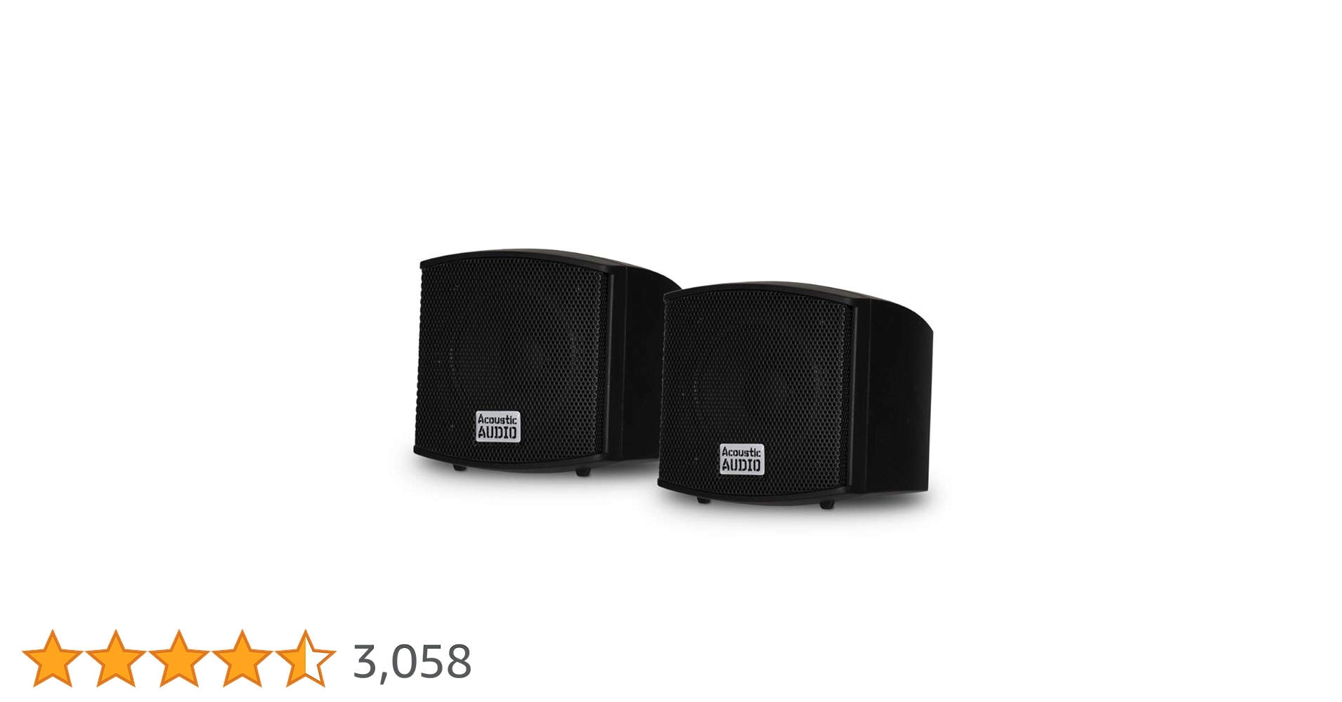 Acoustic Audio AA321B Surround Speakers, Black, Set of 2