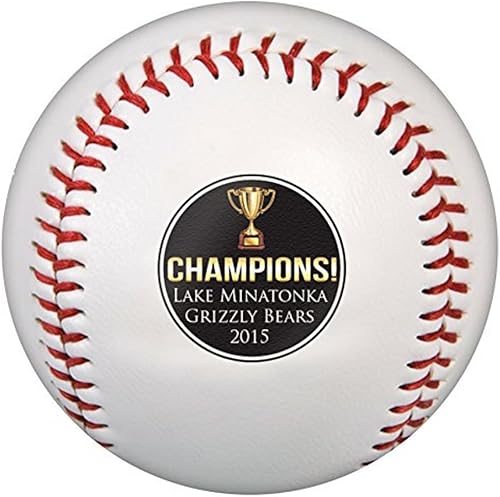 Vista 19 de Pelotas de béisbol personalizadas, tamaño oficial: elige entre 15 diseños o sube una foto o logotipo de empresa