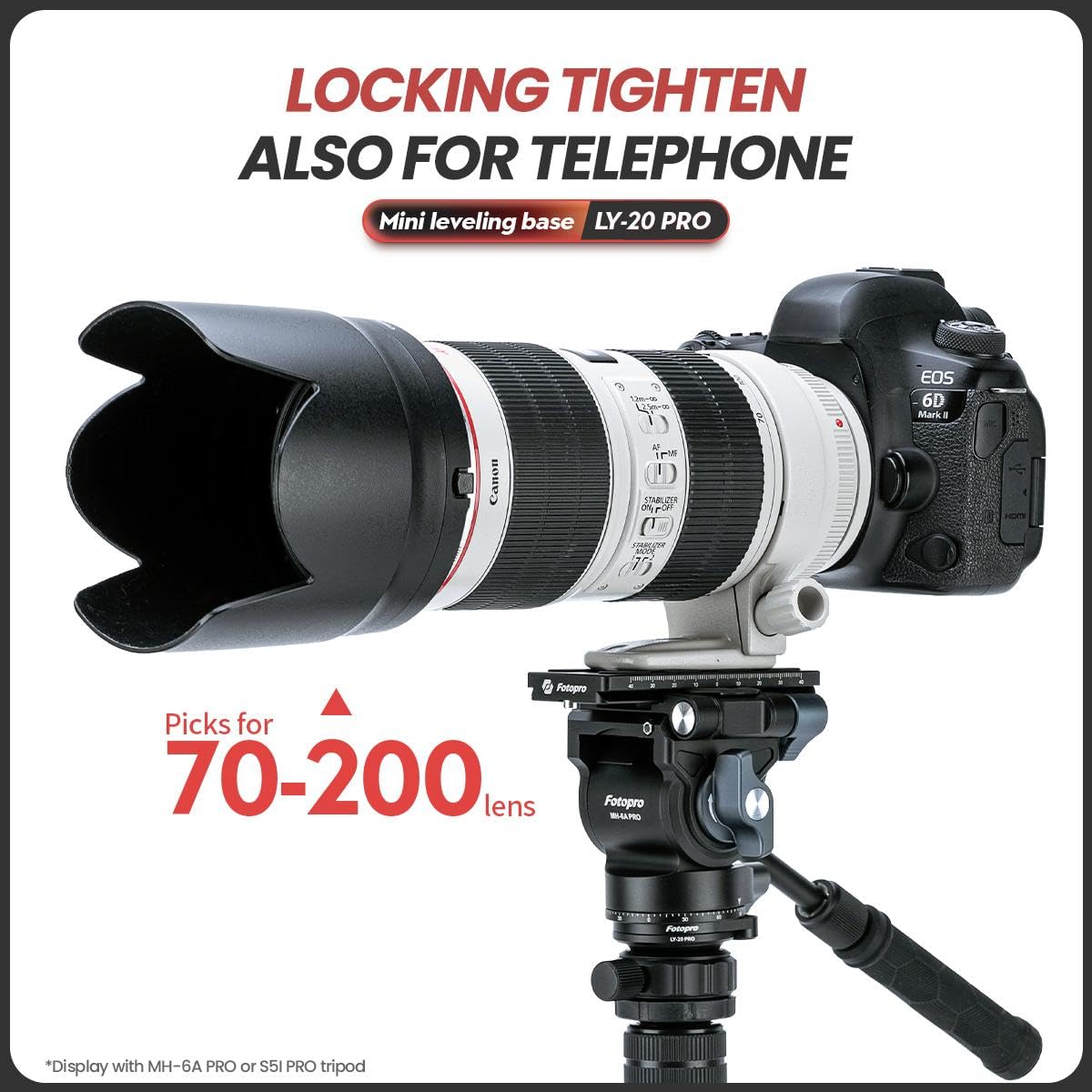 Fotopro LY20 PRO Trípode Speedy Mini base de nivelación universal horizontal para cámara réflex digital