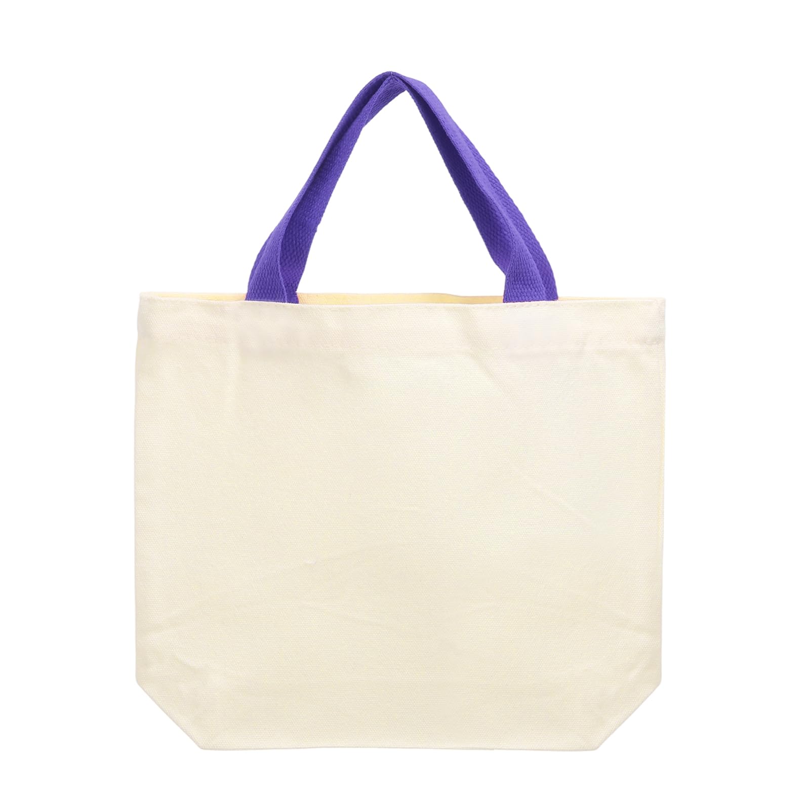 sourcing map Canvas Tote Bags, 13.4"x10.3" Grocery Shopping Bag with Handles, Cute Handbags for Birthday Gifts DIY Craft Advertising Painting, Purple