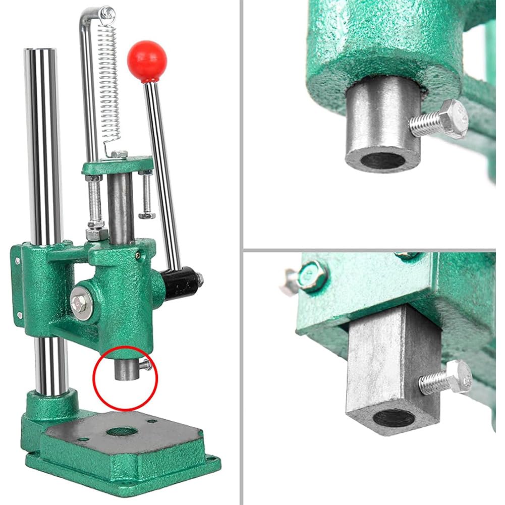 Perforadora de Cuero, Punzonadora de Mano con Resortes de Alto Rendimiento y Mangos Antideslizantes, Altura Ajustable, para Manualidades de Cuero, Madera, Aluminio Square
