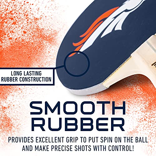 image for Franklin Sports Denver Broncos Table Tennis Paddle - NFL Team Table Te