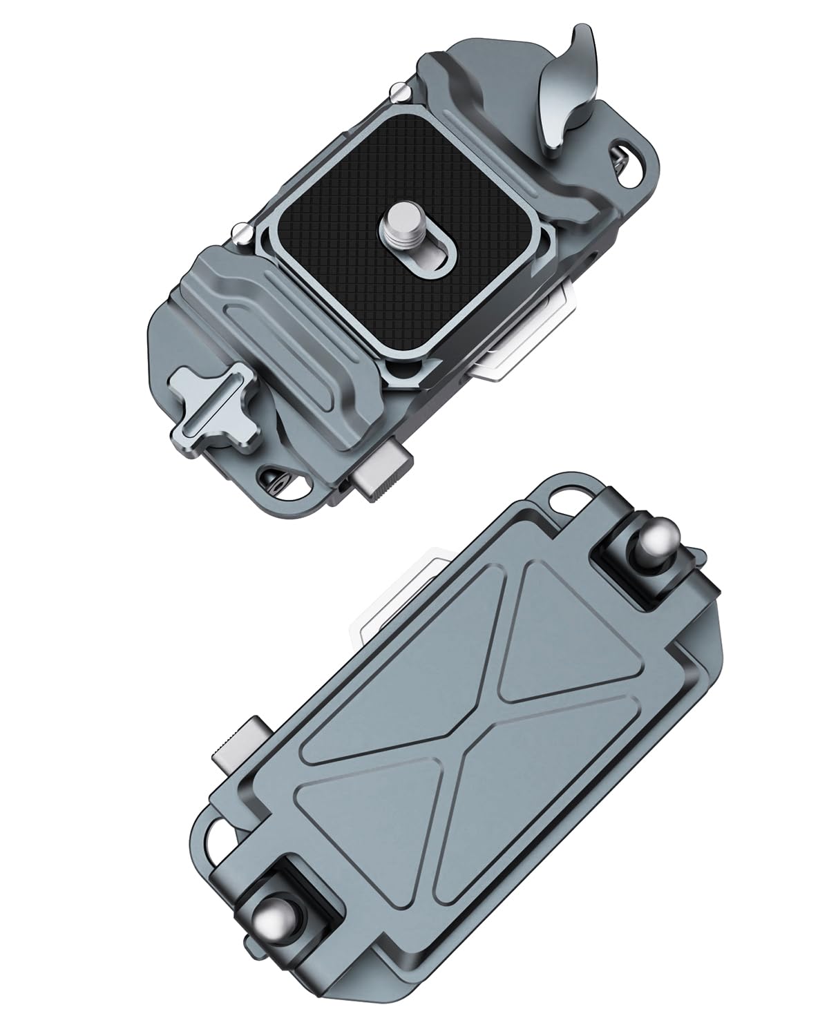 Pince d'Appareil Photo, Pince de Sac a Dos d'Appareil Photo,Système de Montage Rapide avec Trou de Vis de 1/4'', Compatible avec DSLR、Caméra de Sport