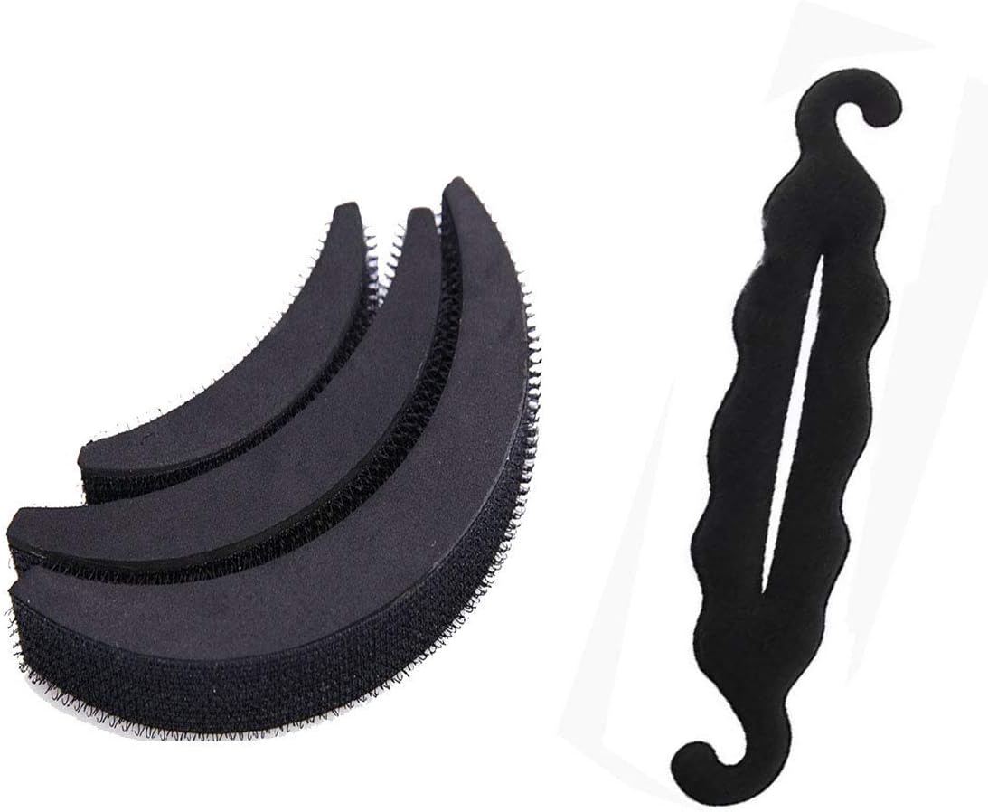 Chanderkash 3 Boho Hair Styling Set for Women - Magic Foam Sponge Donut Maker, Ponytail Bun Twister & Clip And Hair Puff Maker Bumpit Juda Maker