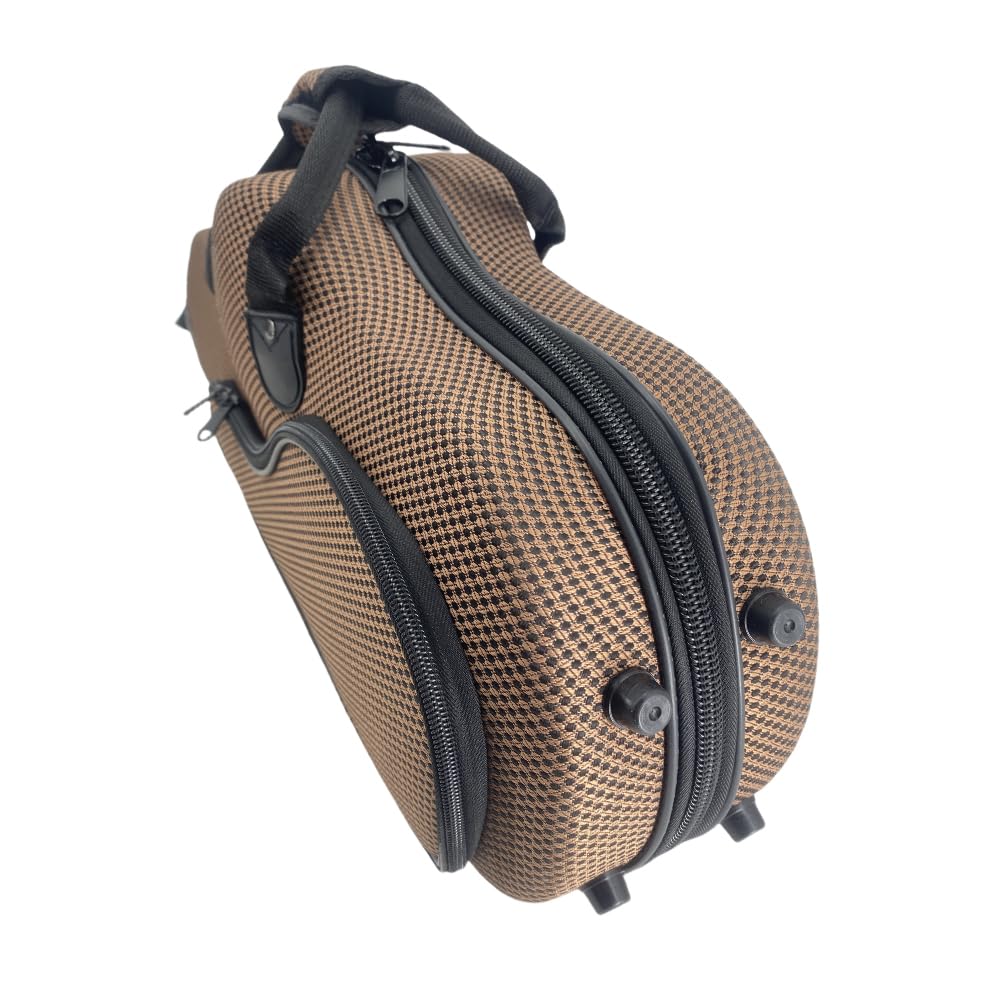 Custodia professionale per sassofono contralto, in nylon con tracolla, leggera e resistente, per sassofono contralto, custodia per accessori (marrone)
