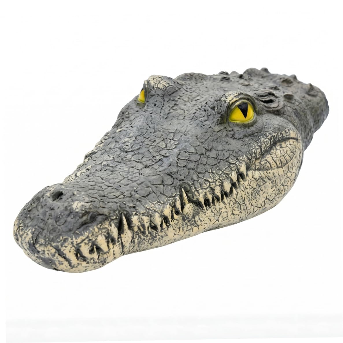 Sjfbebsy Floating Alligator Head 18 Inch Realistic Crocodile Head Decoy for Pond & Pool, Resin Foam Water Bird Decoy
