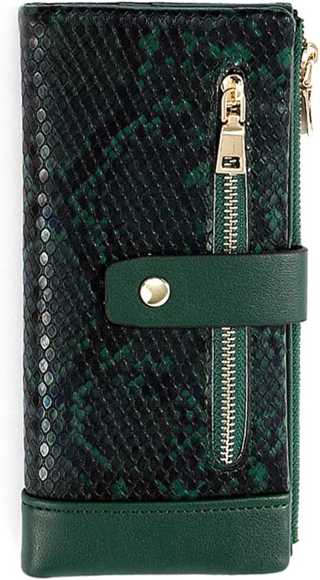 Wallets for Women Leather Long Card Wallet Purse Clutch Handbag Cellphone Case Holster Phone Bag Trifold Many Departments Travel Credit Card Holder Large Capacity for Girls Ladies