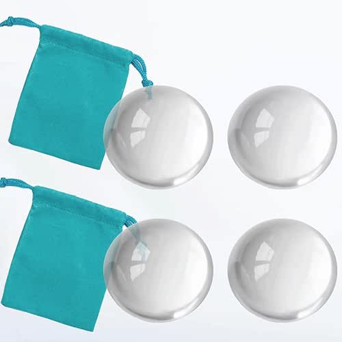 Bluwtoclan 4 Pcs Crystal Magnifying Paper Weights,1.9 inch Clear Dome