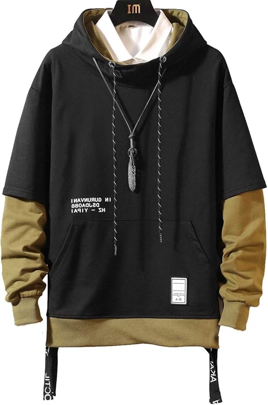 Amazon Co Jp Binguo メンズ メンズパーカー原宿風スウェットシャツヒップホップフード付き春秋服長袖大きいサイズカジュアルファッション 服 ファッション小物