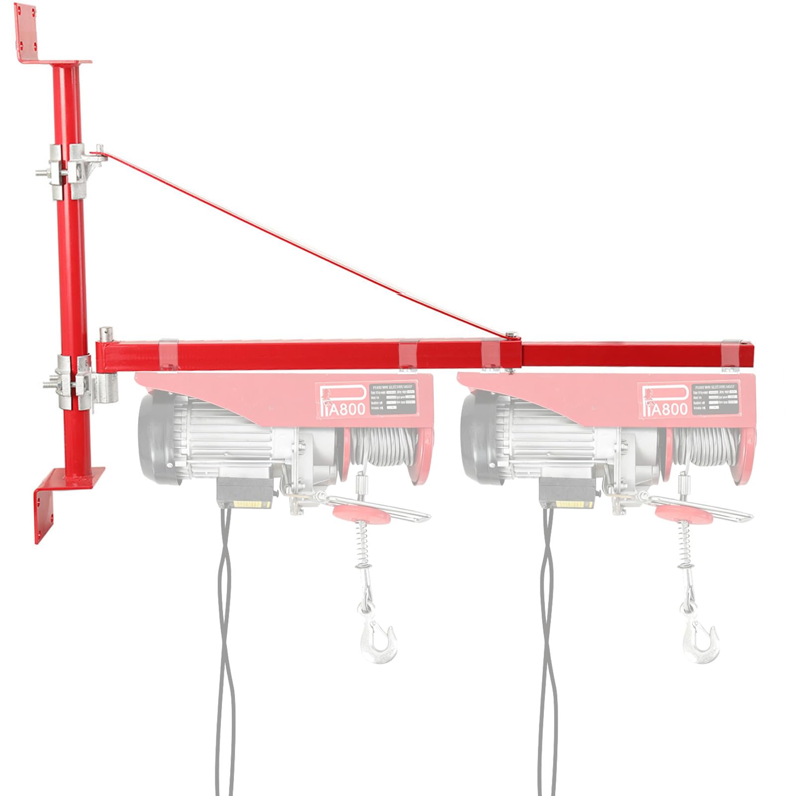 Elektrischer Hebezeug-Stützarm, 600 kg Tragkraft, 180° schwenkbar, Schwenkarm Wandhalterung Tragarm, Elektrischer Hebe-Stützarm-Schwenkhalter, für Seilwinde Flaschenzug Kranarm Hebezug