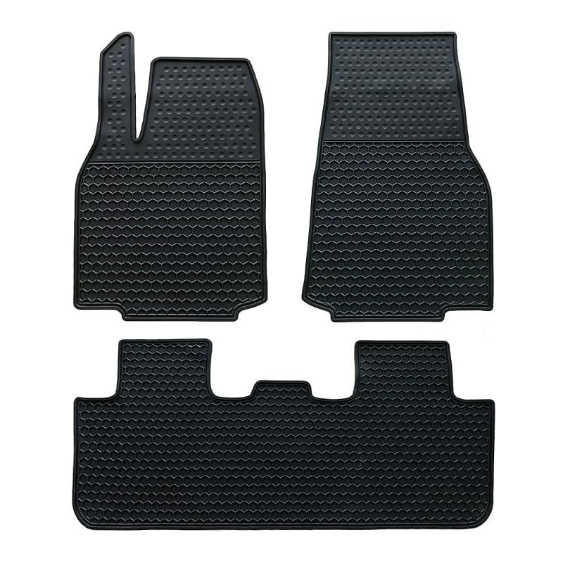 Tapete Automotivo de Borracha para Tesla Model Y Juniper 2025–2026 Matericuo Preto, 1 unidade