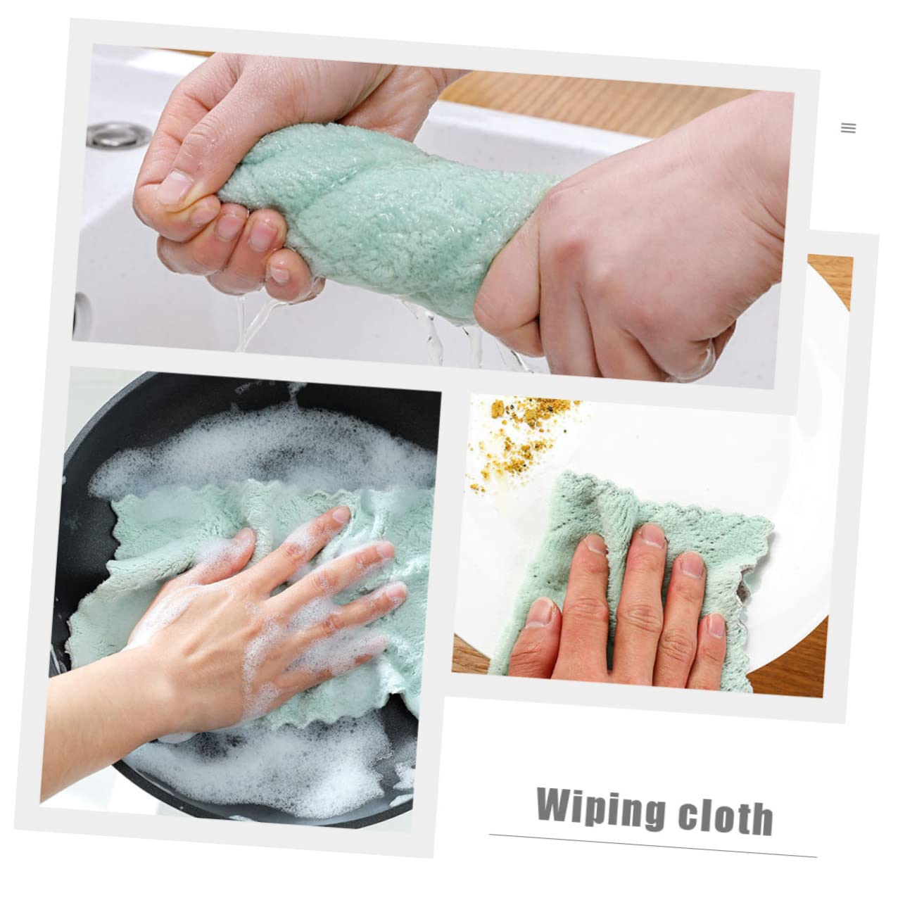 FRCOLOR 3 Series Paño Absorbente para Lavar Platos Paño Redondo De Fibra para Limpiar Platos s De Cocina Toallas para Secar De Cocina De 20 Piezas*3