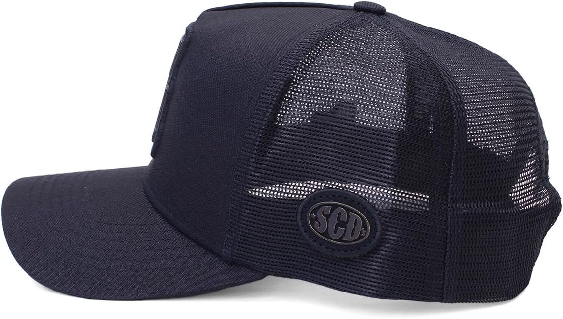 Sacudido's Cap | Alphabet | Changes Color In The Heat | Trucker Cap Adjustable For Men Women (US, Alpha, One Size, T - Black)