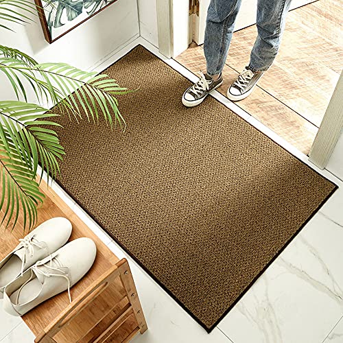 Paillasson extérieur en caoutchouc naturel marron de 60x110 cm pour entrée de maison - 8
