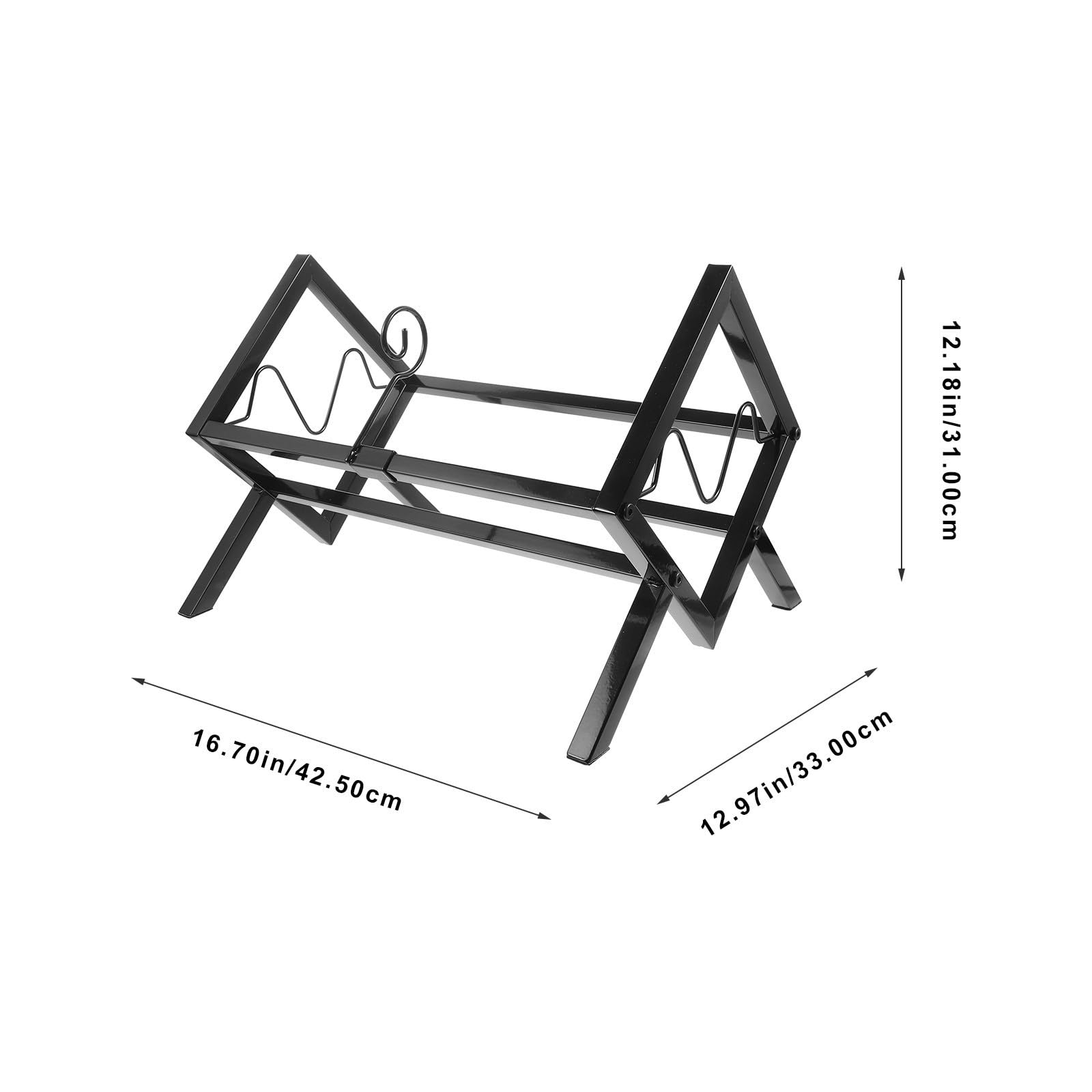 Scaffale Porta Dischi in Vinile in Metallo Nero Grande Capacità, Supporto da Tavolo per Casa e Ufficio, per Esposizione di Vinili e Riviste